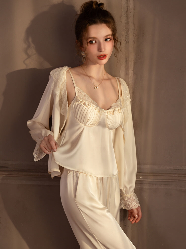 Ivory Silk Dream Pajama Set