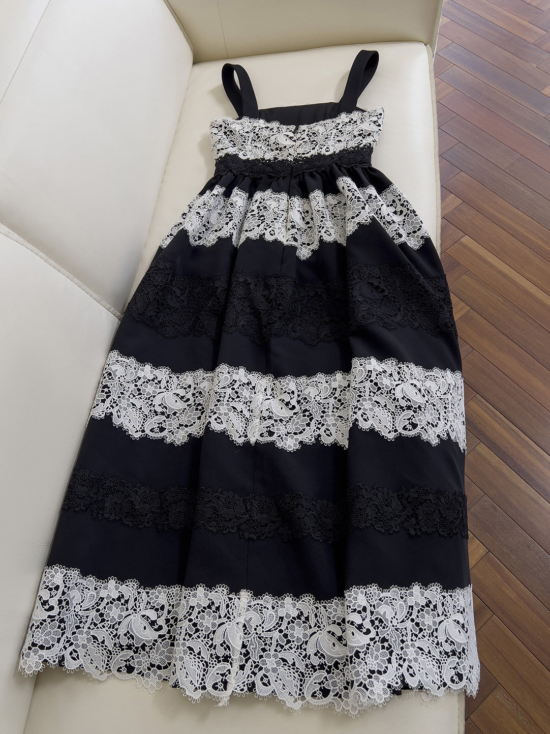 Princess Black & White Lace Dress