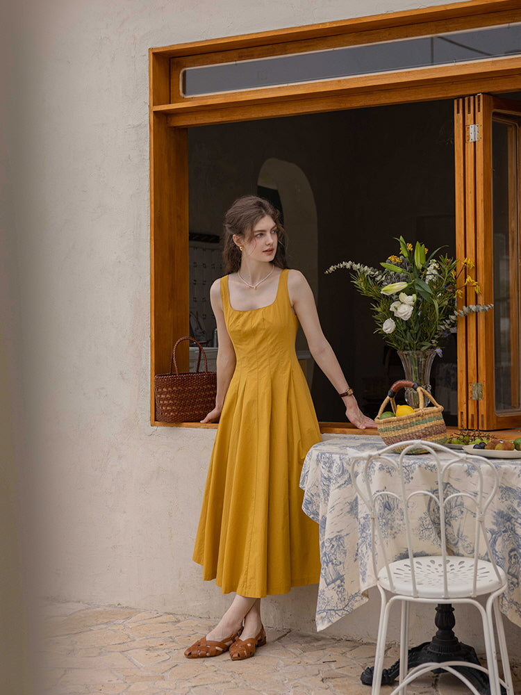 Sunshine Elegance Cotton Dress