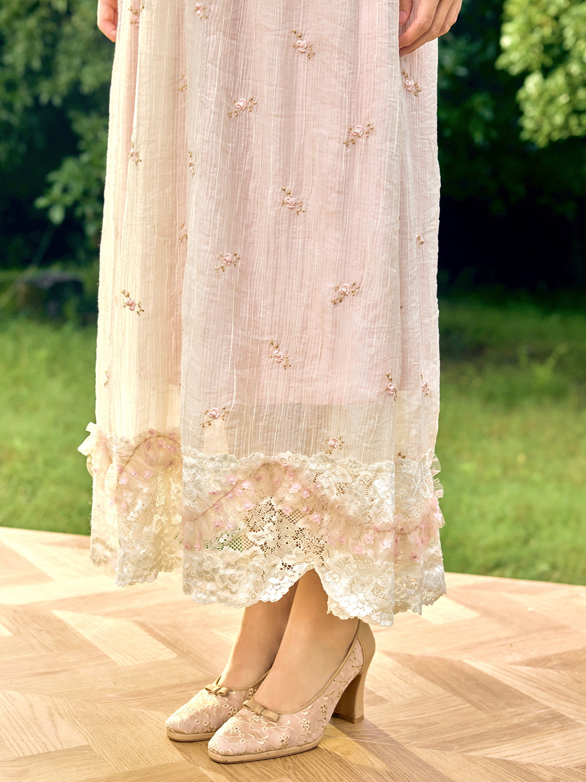 Blush Princess Lace Maxi Dress