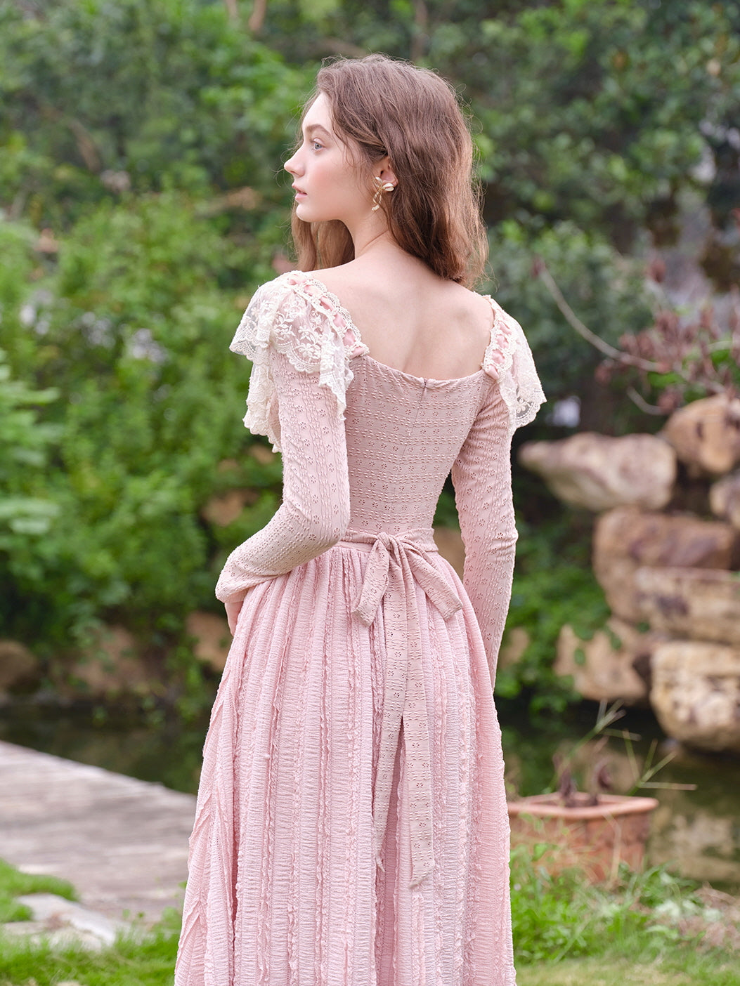 Enchanted Garden Pink Lace Dress