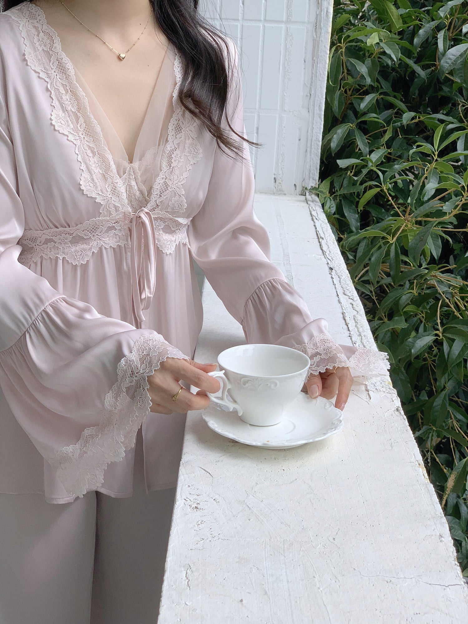 Ethereal Elegance Pink Loungewear Set