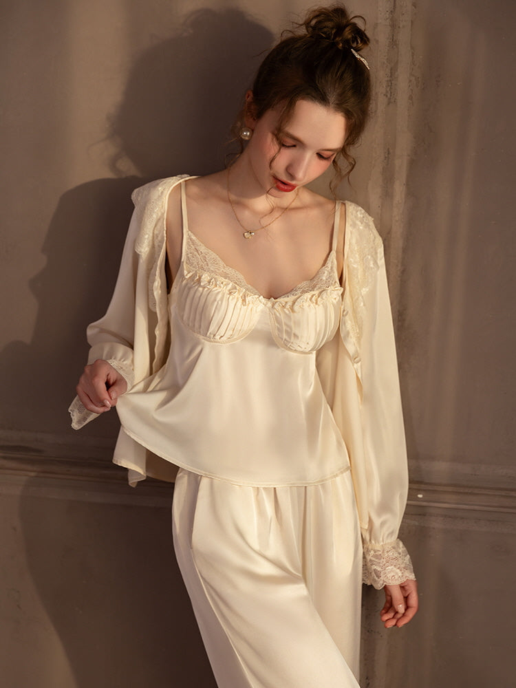 Ivory Silk Dream Pajama Set