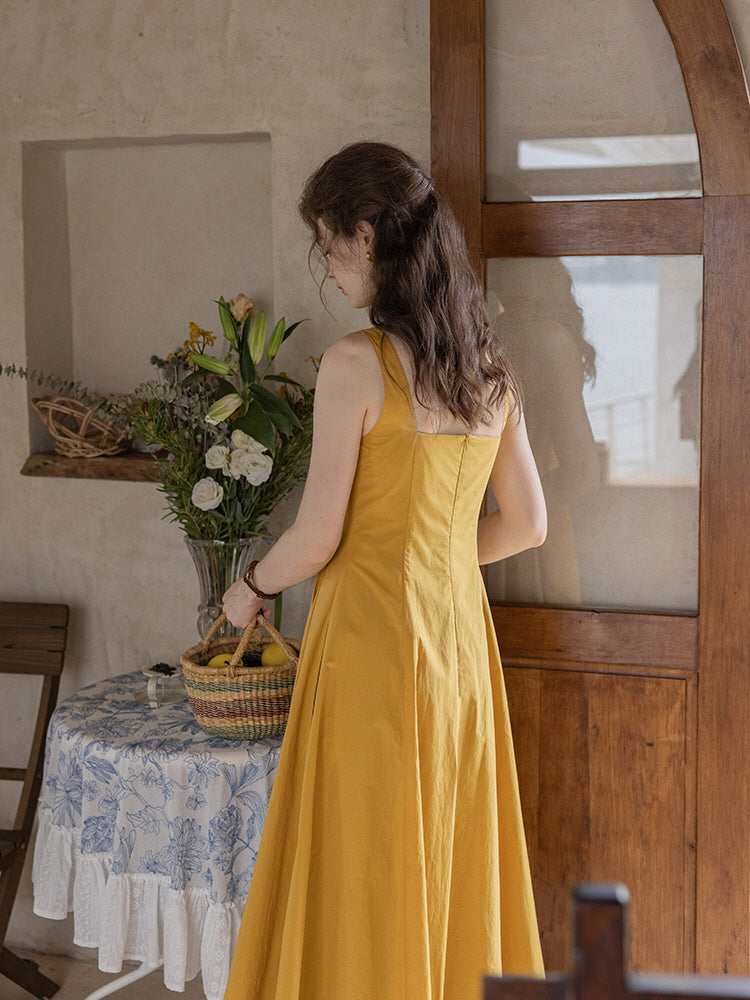 Sunshine Elegance Cotton Dress