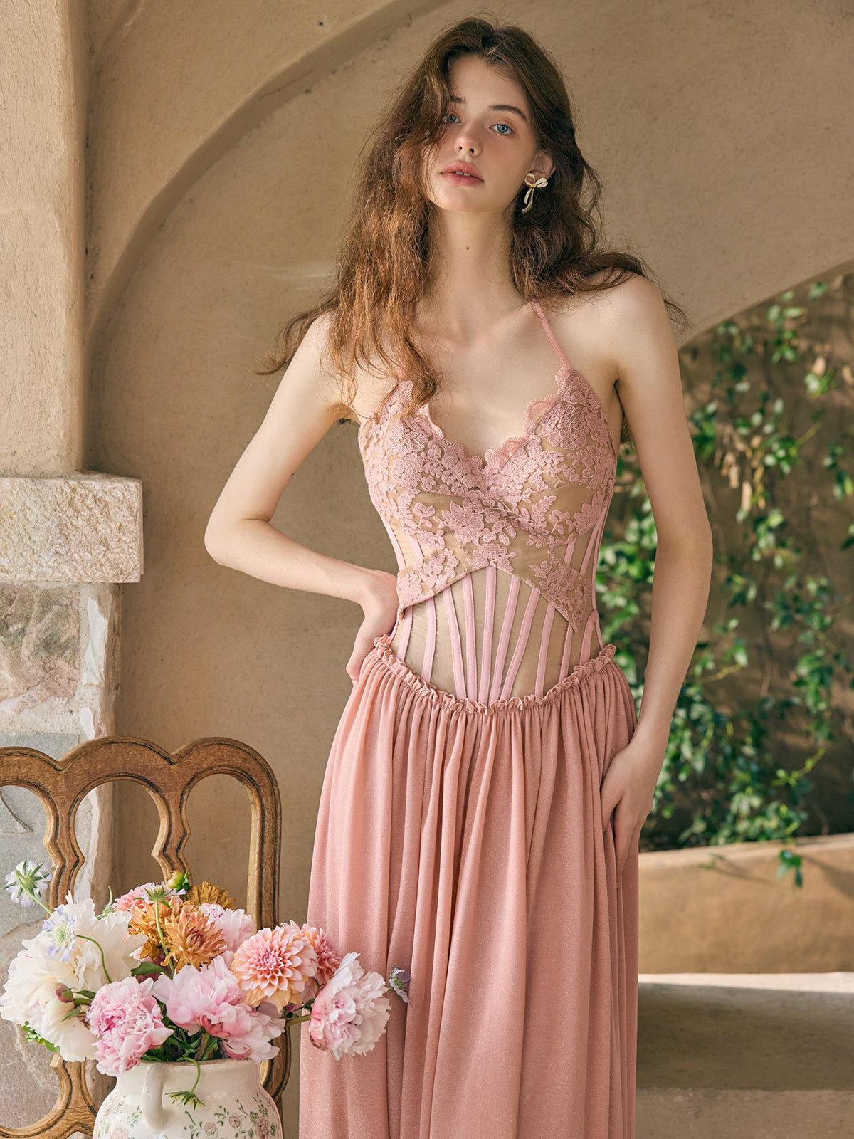 Blush Garden Fairy Lace Dress