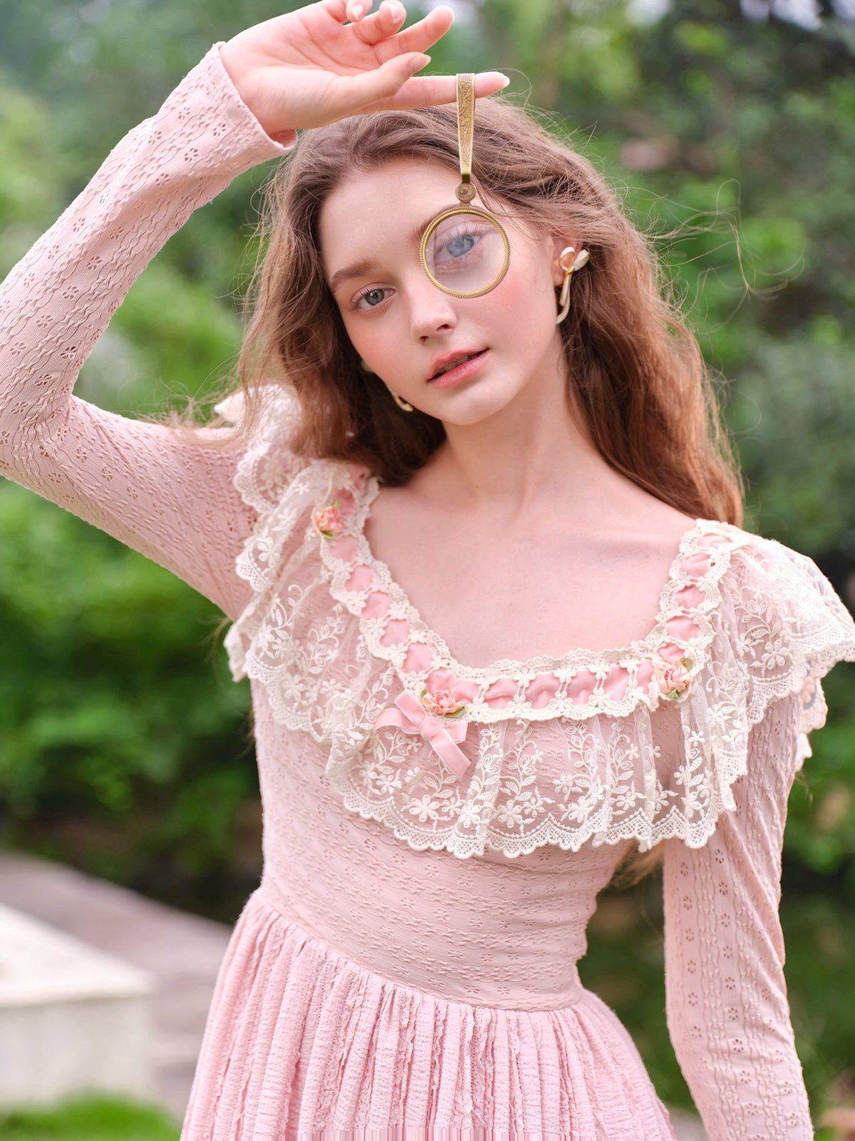 Enchanted Garden Pink Lace Dress