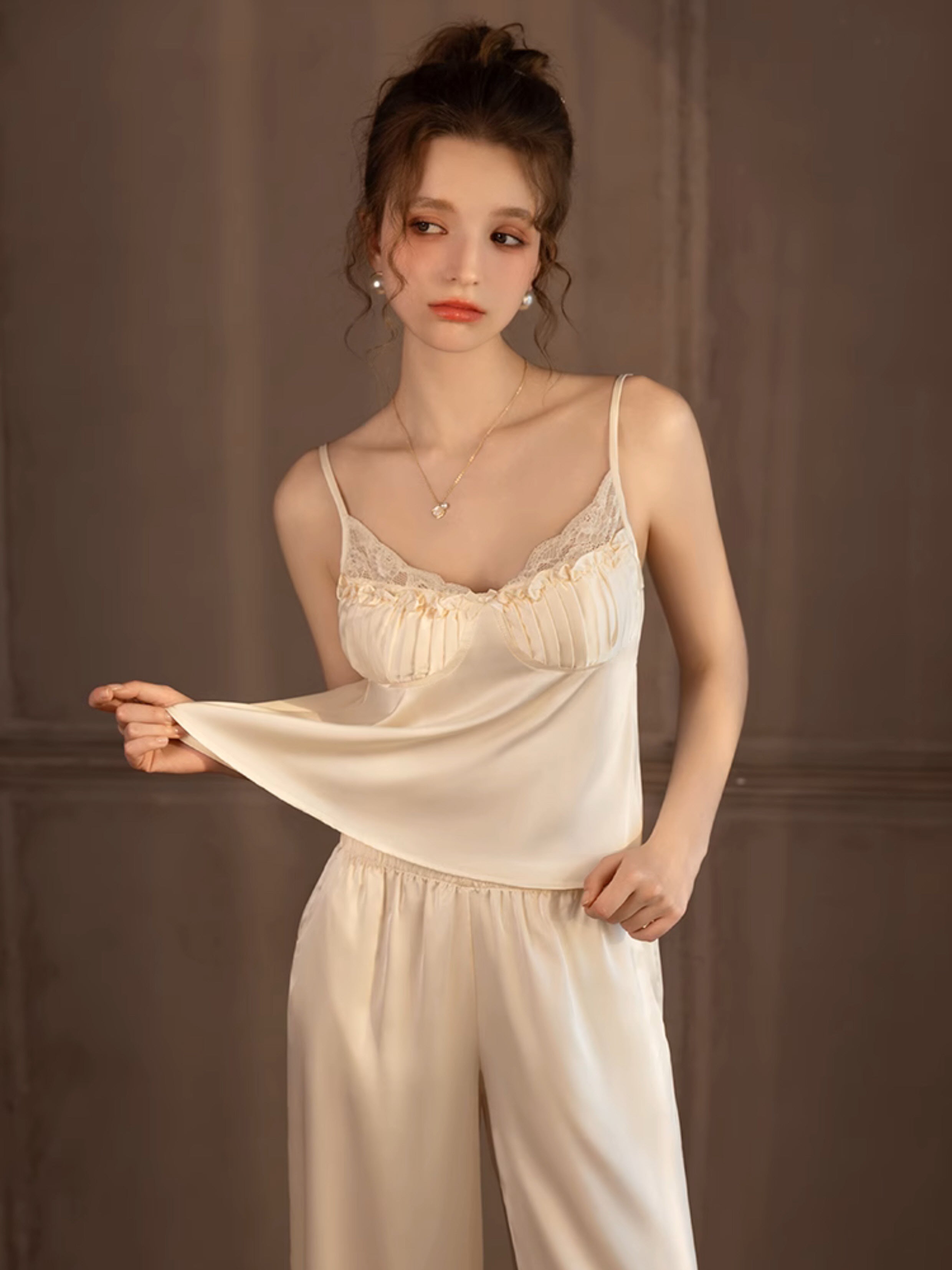 Ivory Silk Dream Pajama Set