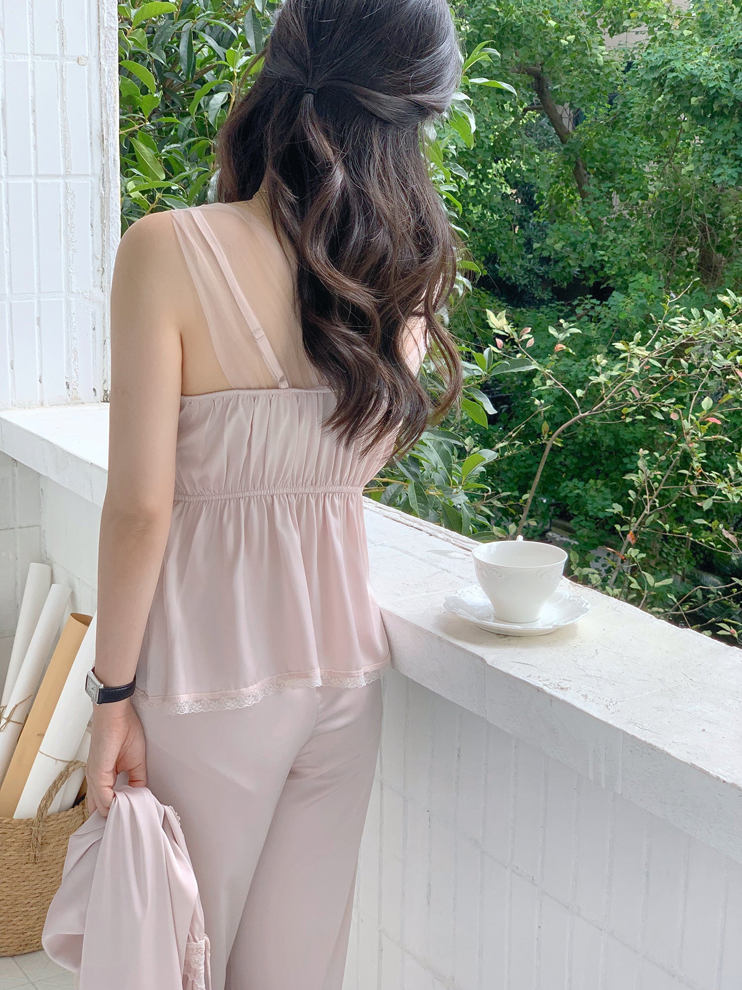 Ethereal Elegance Pink Loungewear Set