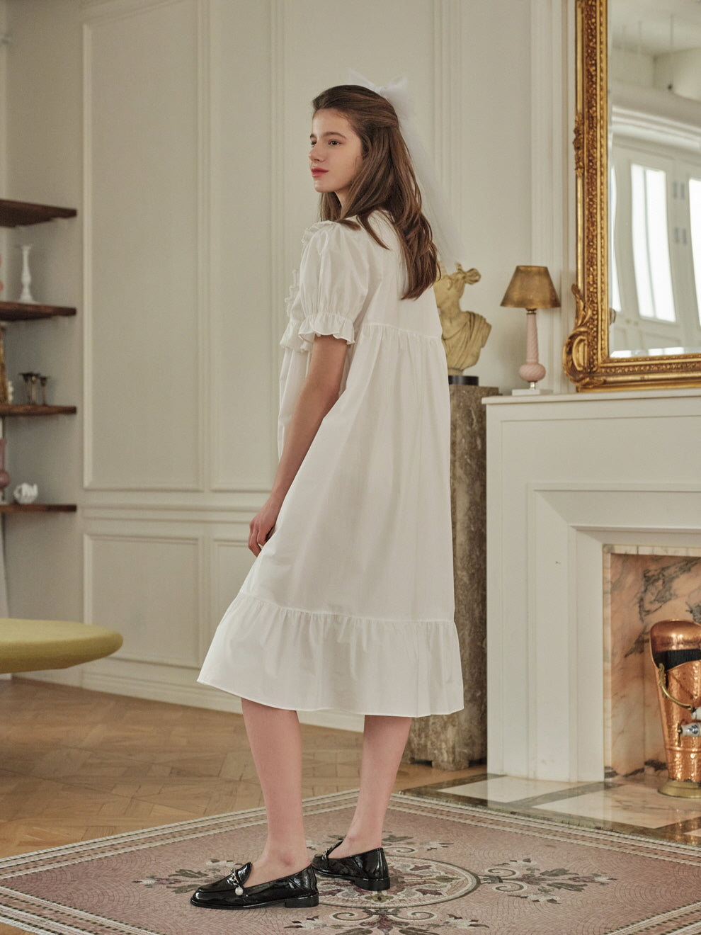 Madely White Cotton Nightwear