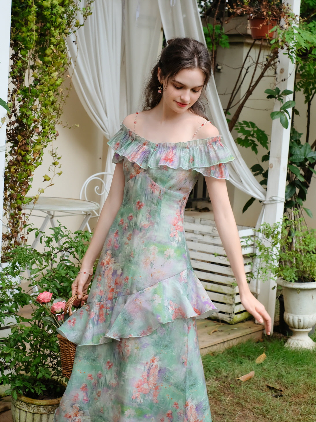 Aurora's Enchanted Monet Garden Dress