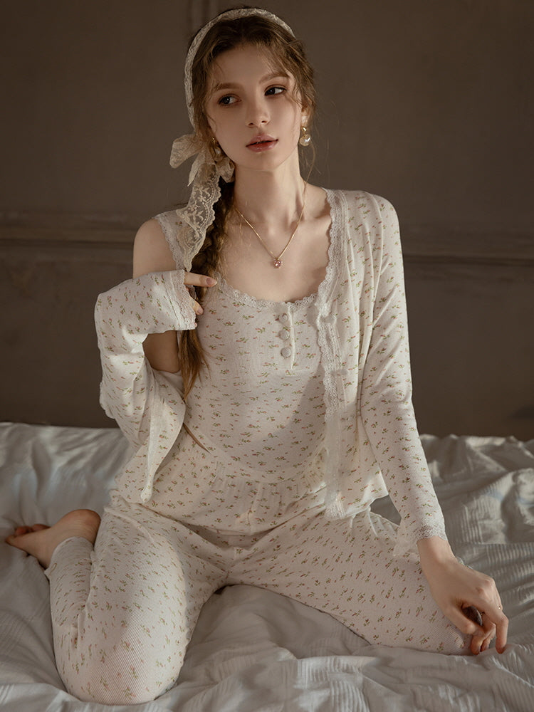 Sweet Floral Modal Pajama Set