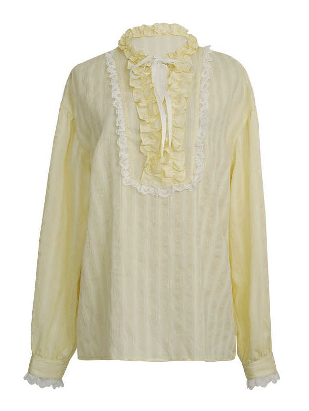 Pastel Dream Ruffled Blouse