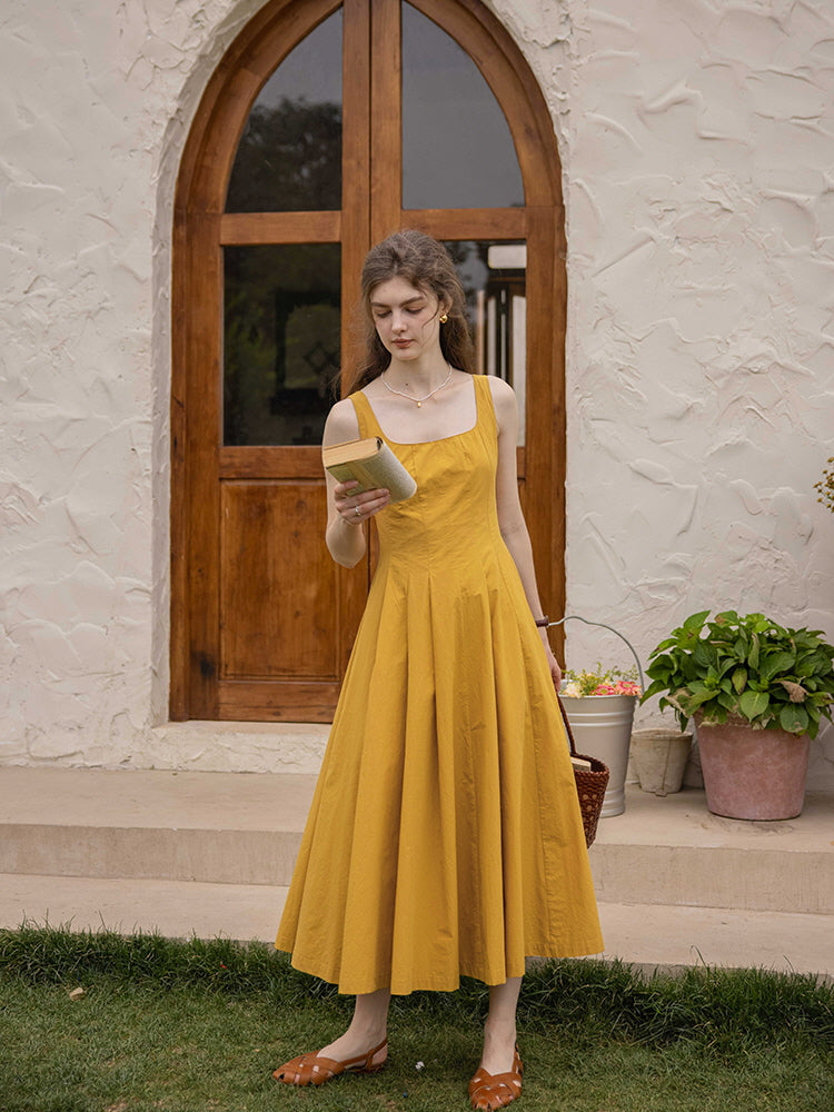 Sunshine Elegance Cotton Dress