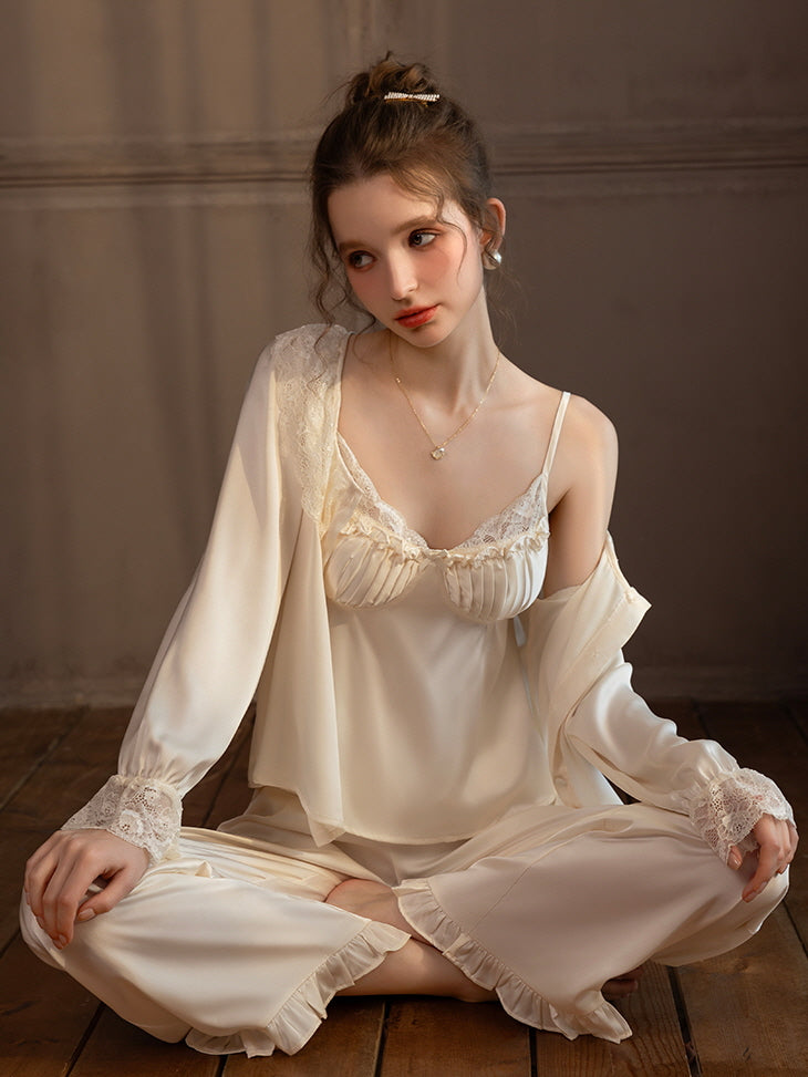 Ivory Silk Dream Pajama Set