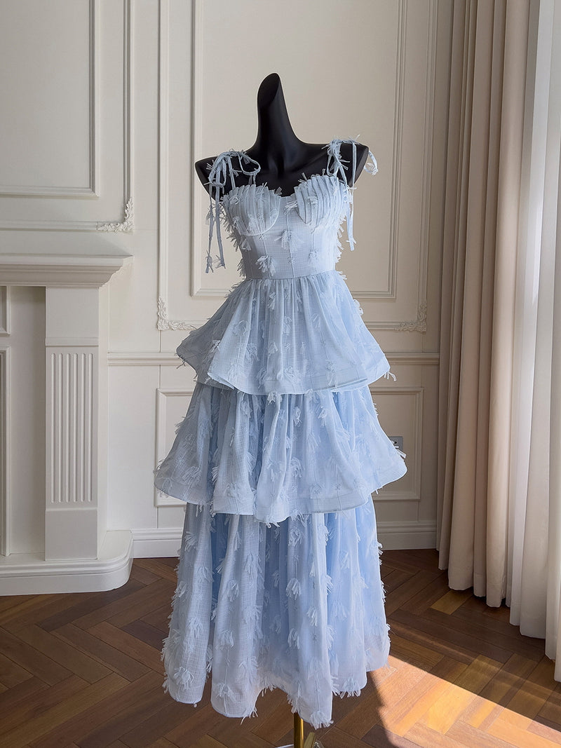Skyflower Elegance COTTON Tiered Dress