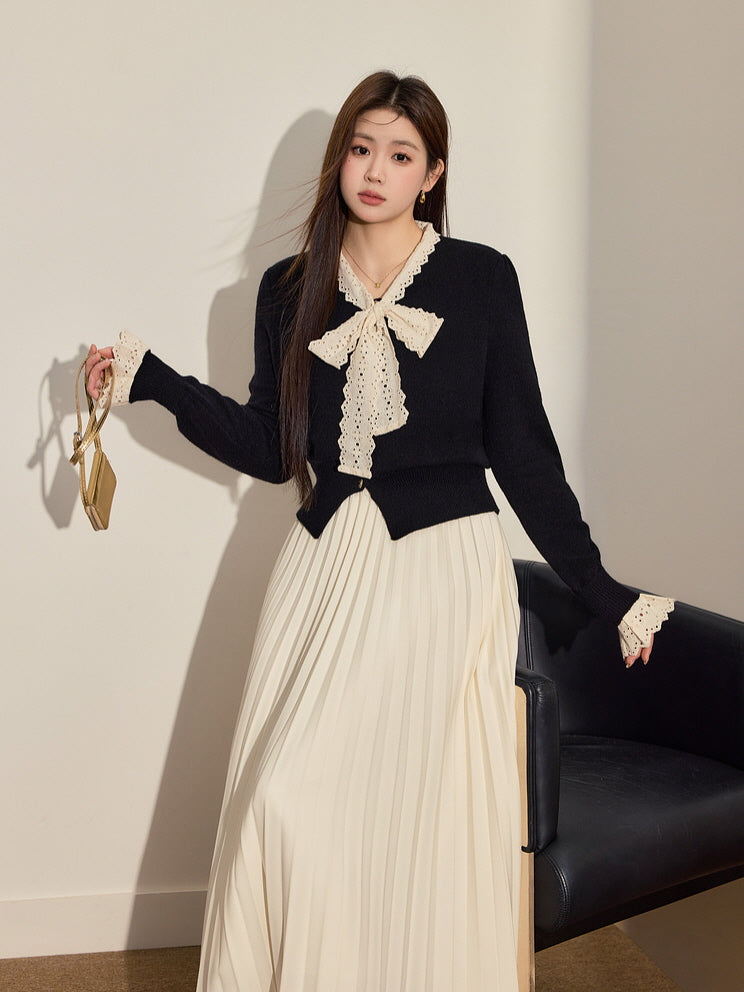 Timeless Ivory Pleated Skirt