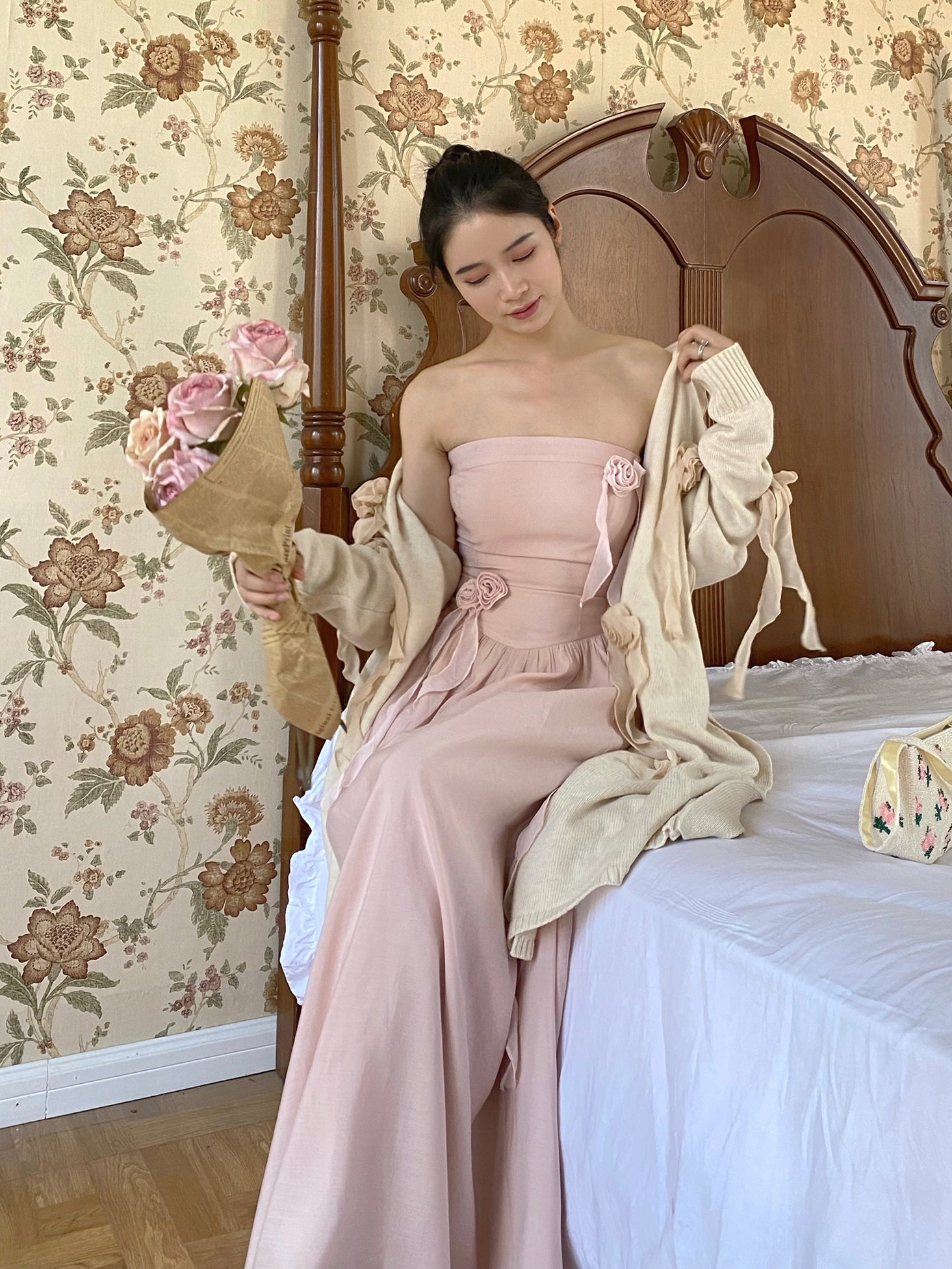 Ethereal Rose Corset Gown