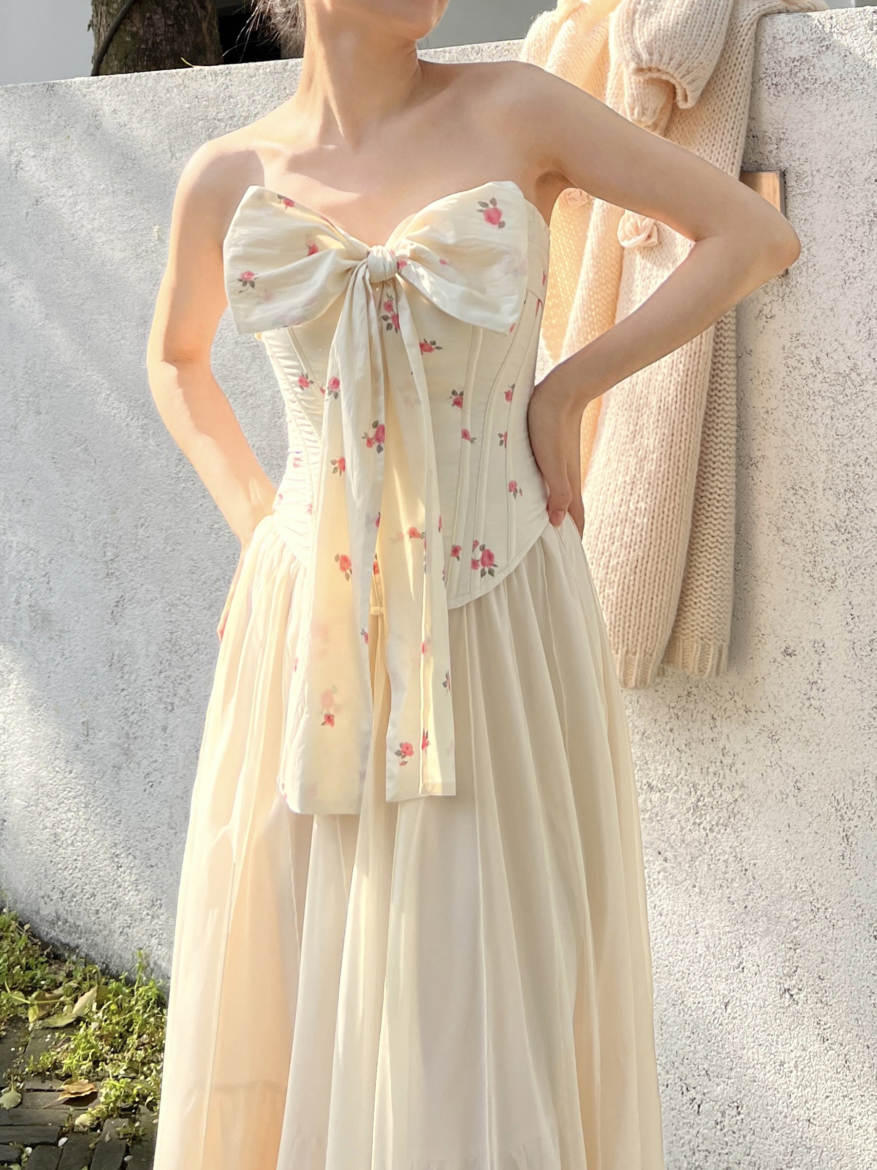 Rose Garden Vintage Bow Corset