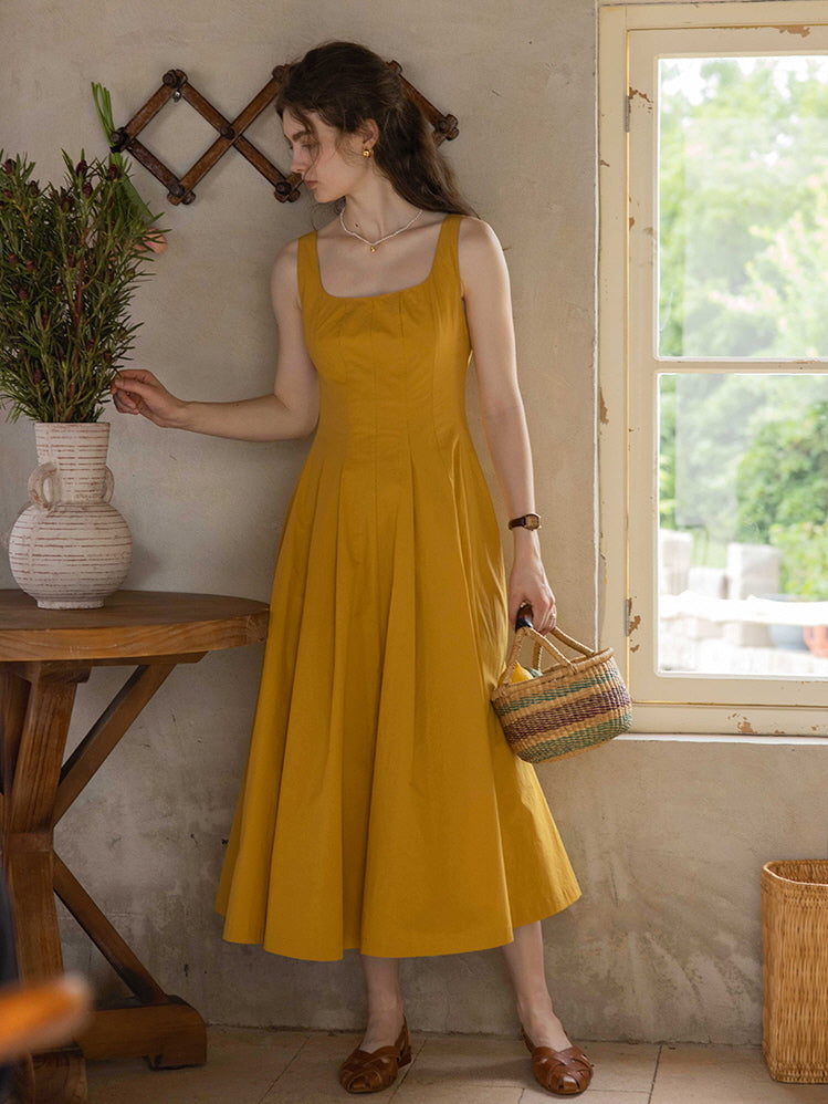 Sunshine Elegance Cotton Dress