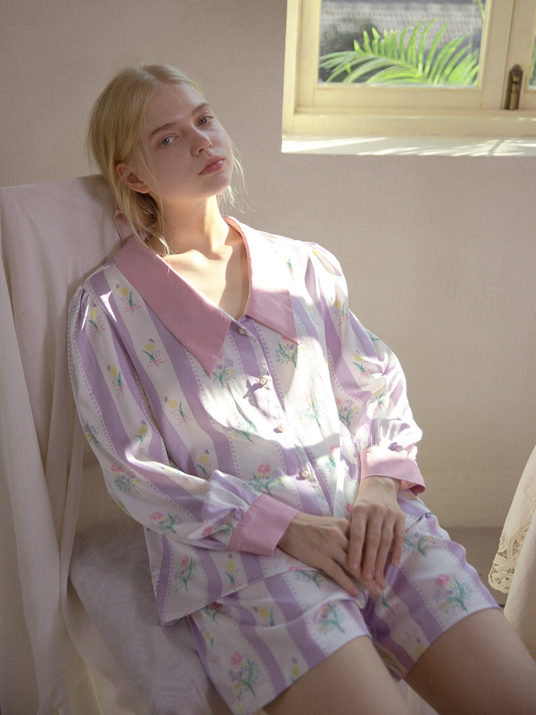 Whimsical Blossom Silk Pajama