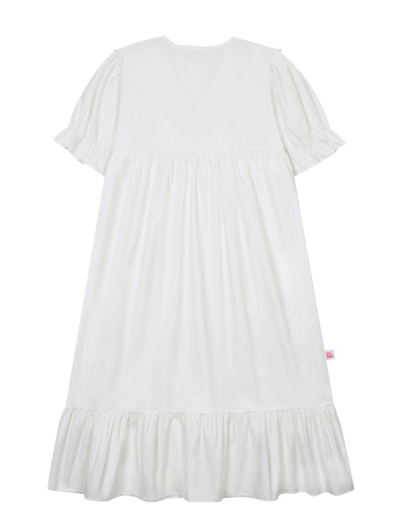 Madely White Cotton Nightwear