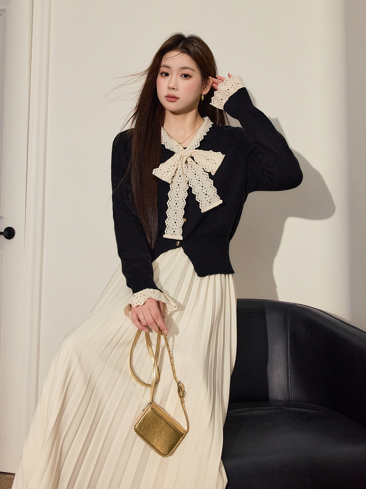 Timeless Ivory Pleated Skirt