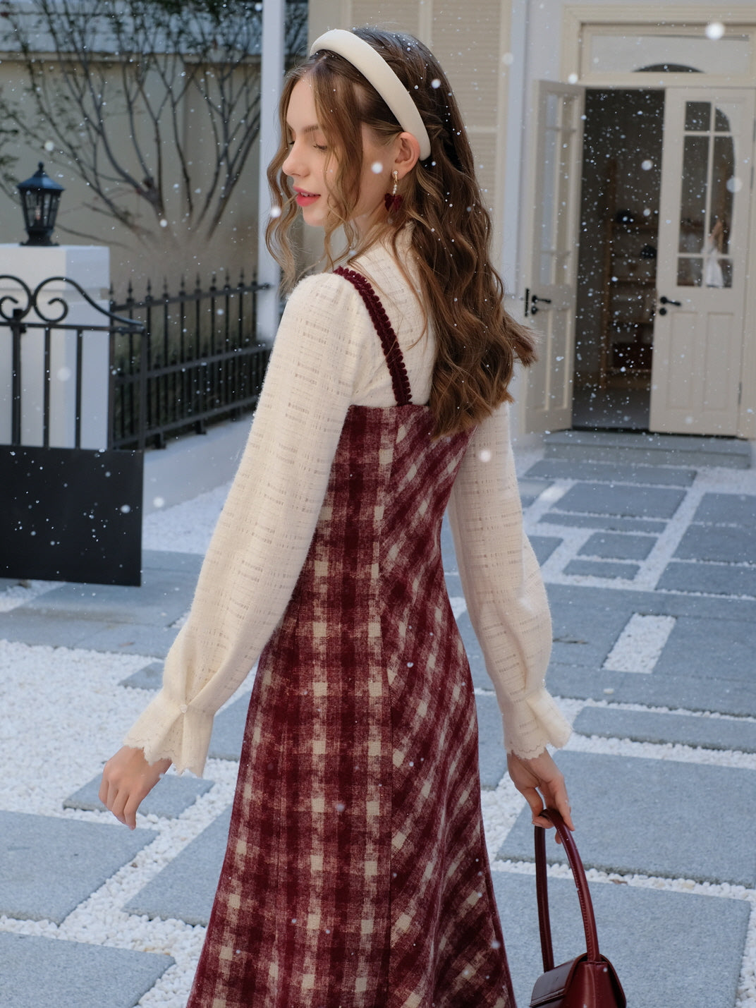 Vintage-Inspired Plaid A-Line Dress