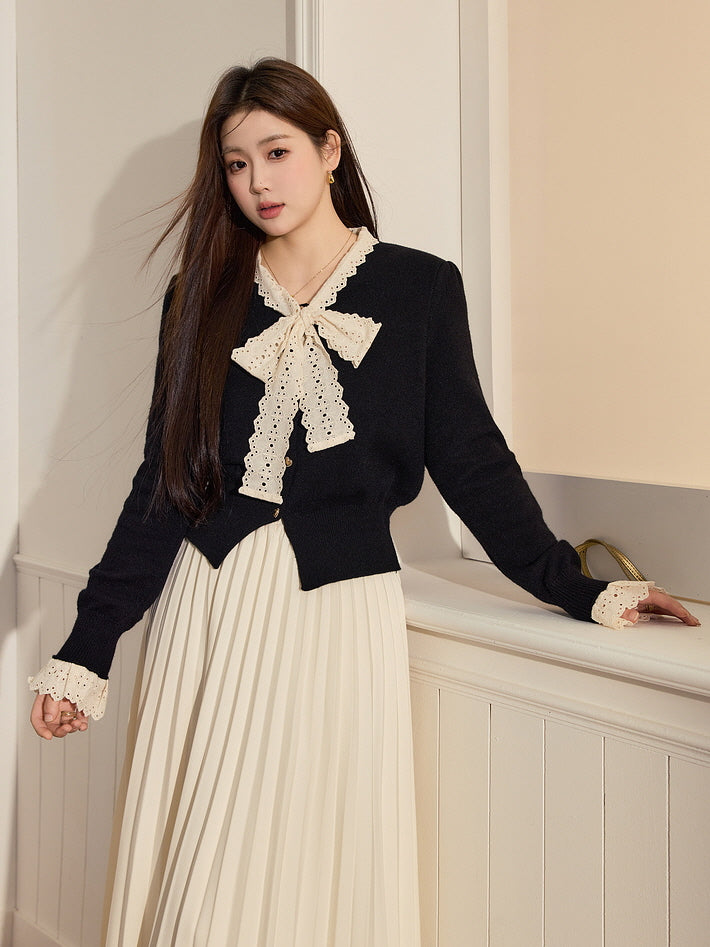 Timeless Ivory Pleated Skirt