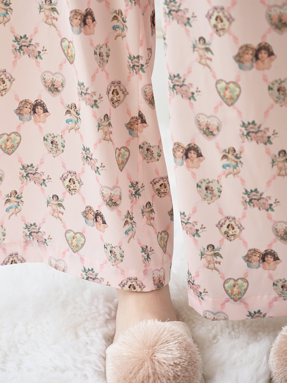 Vintage Cherub Silk Pajama