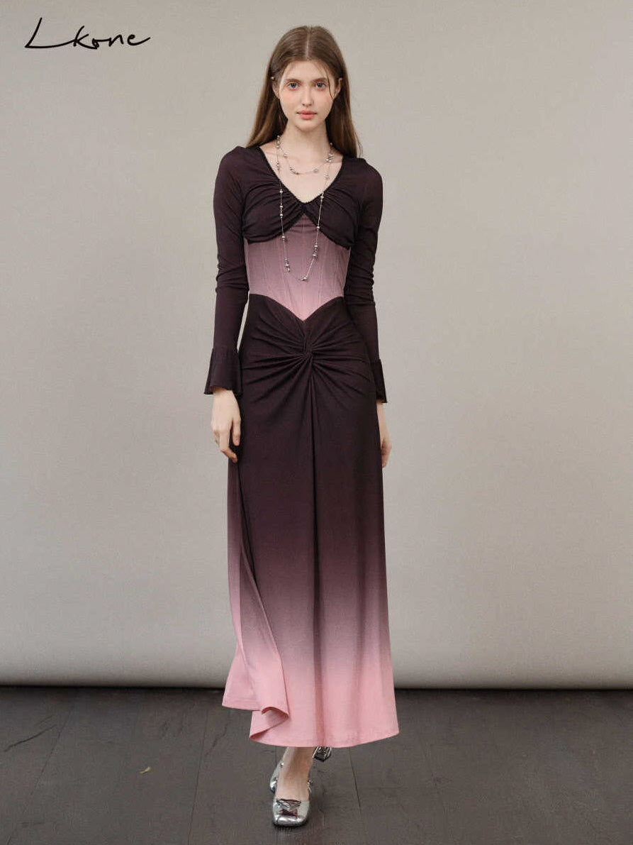 Twilight Ombre Corset Maxi Dress