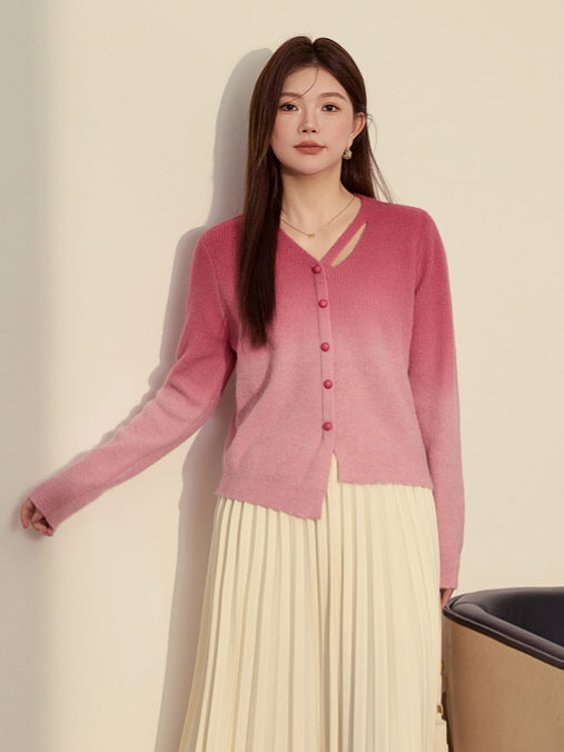 Fairycore Gradient Pink Cardigan