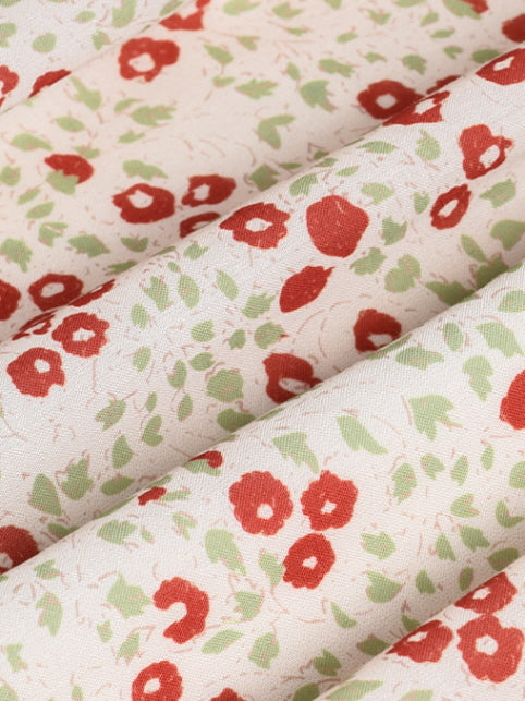 Spring Dream Floral Shirred Waist Dress