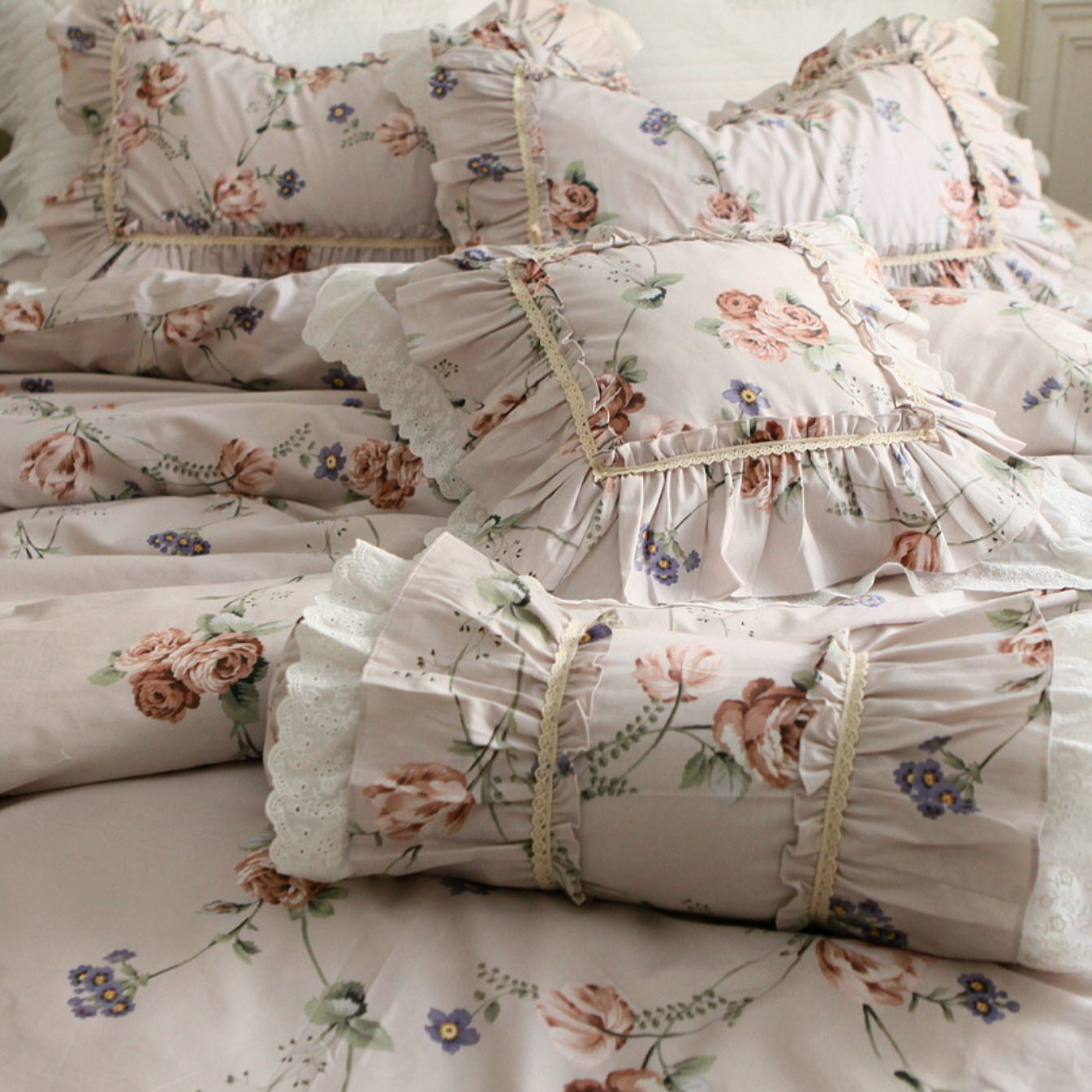 Retro Pastoral Princess Rose Bedding Set