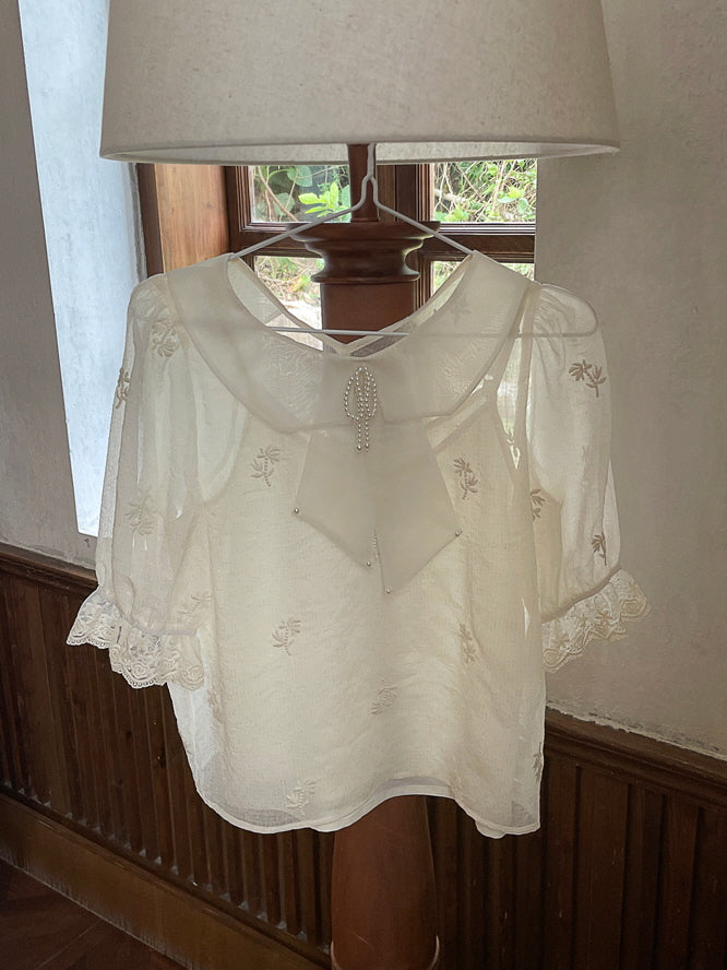 Blossom Grace Ivory Lace Blouse