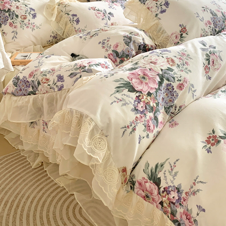 Romantic Pastoral Floral Cotton Bedding Set