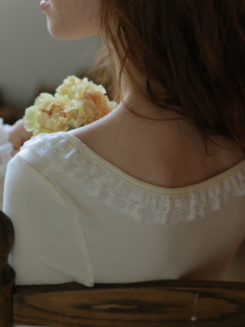 Dreamy White Lace Knit Dress