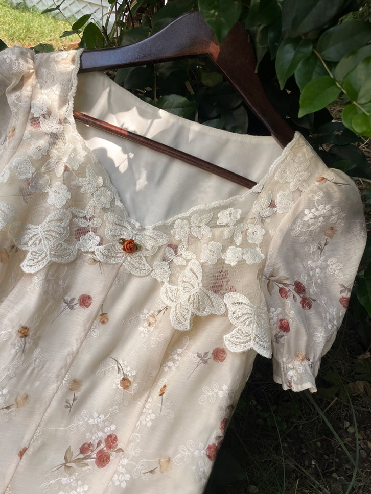 Ivory Rose Lace Summer Dress