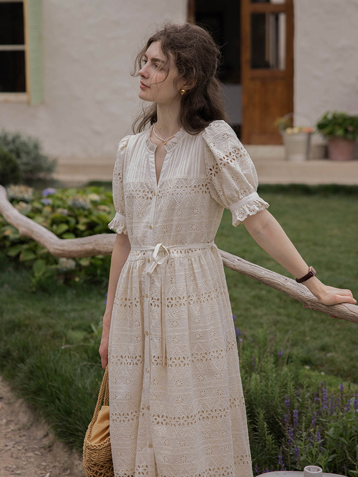 Lily's Holiday Dream Embroidery Dress