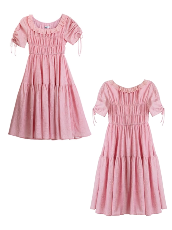 Blushing Pink Shirring Dress