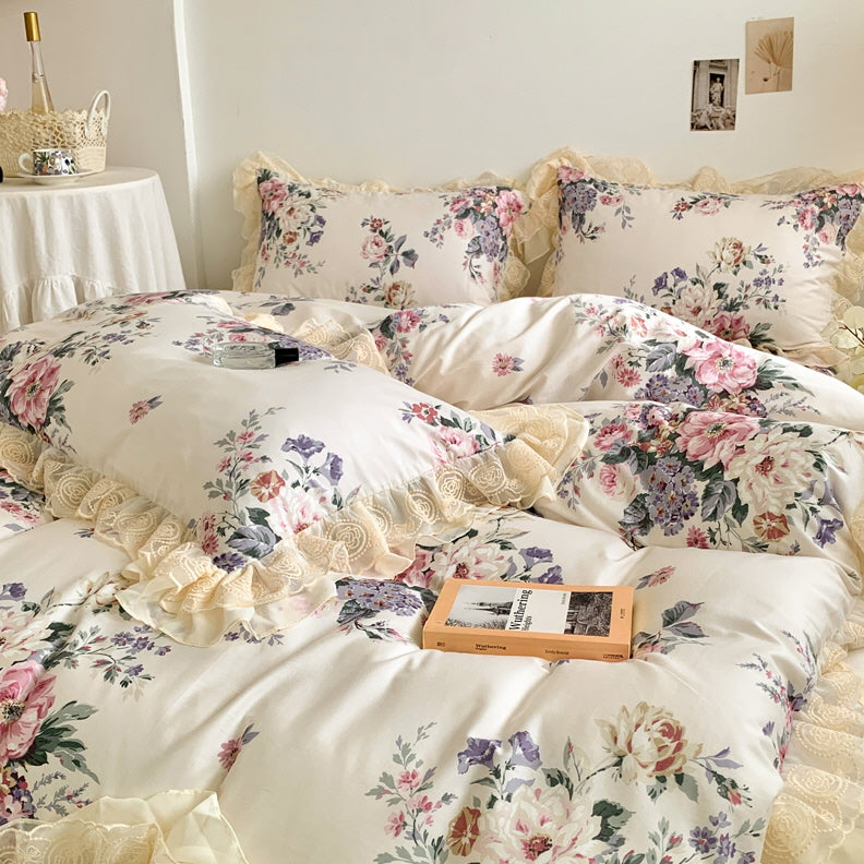 Romantic Pastoral Floral Cotton Bedding Set