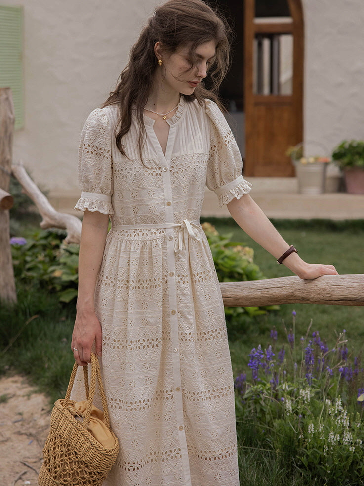 Lily's Holiday Dream Embroidery Dress