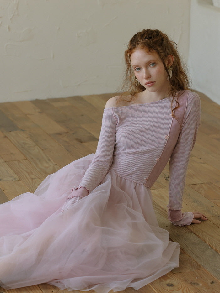 Fairycore Light Pink Tulle Dress