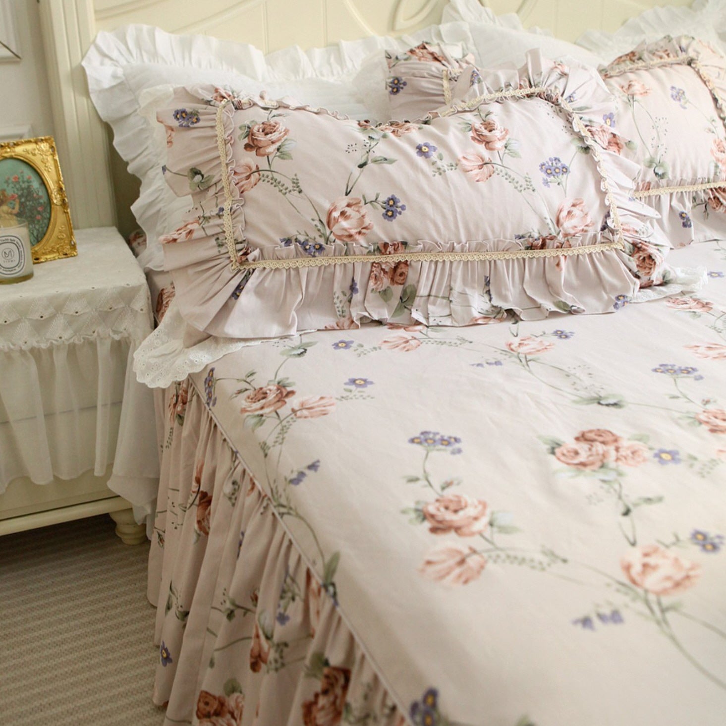 Retro Pastoral Princess Rose Bedding Set