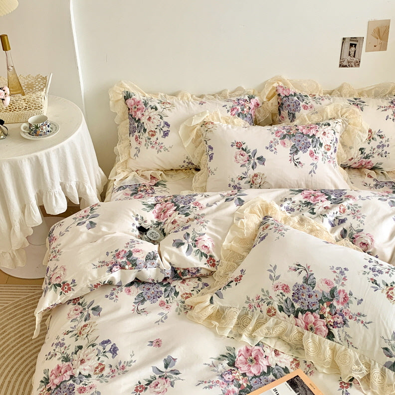 Romantic Pastoral Floral Cotton Bedding Set