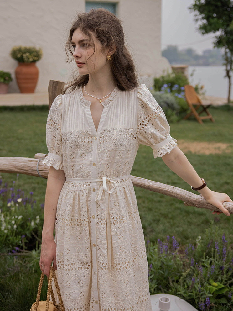 Lily's Holiday Dream Embroidery Dress