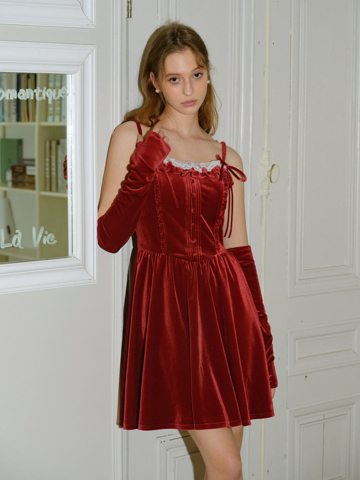 Velvet Ribbon Coquette Dress