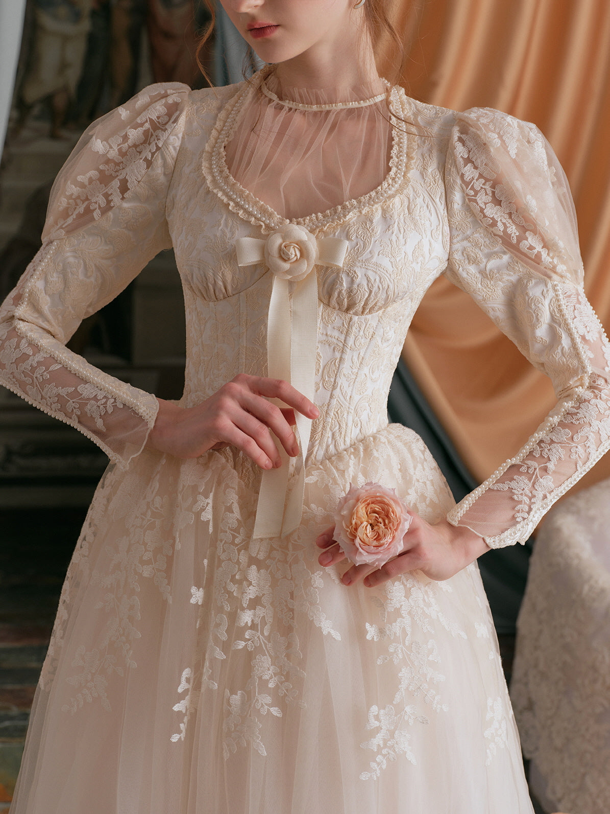 Royal Elegance Princess Lace Dress