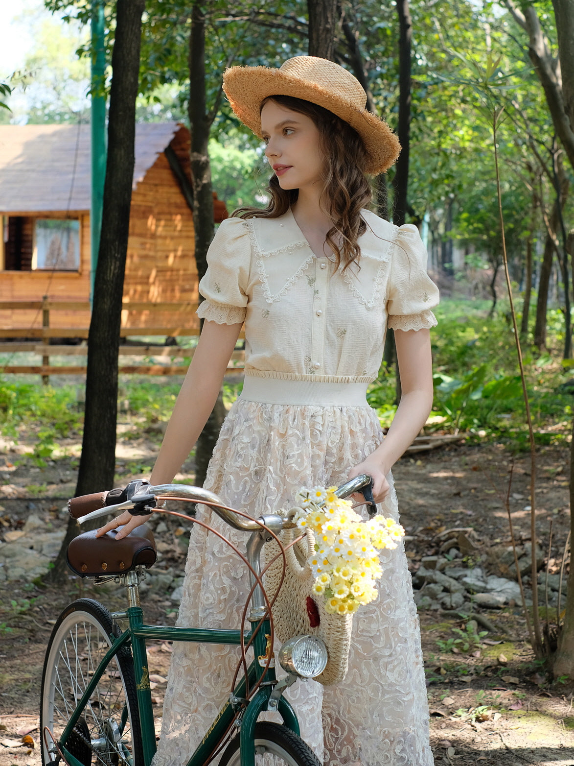 Clara's Cotton Embroidery Blouse