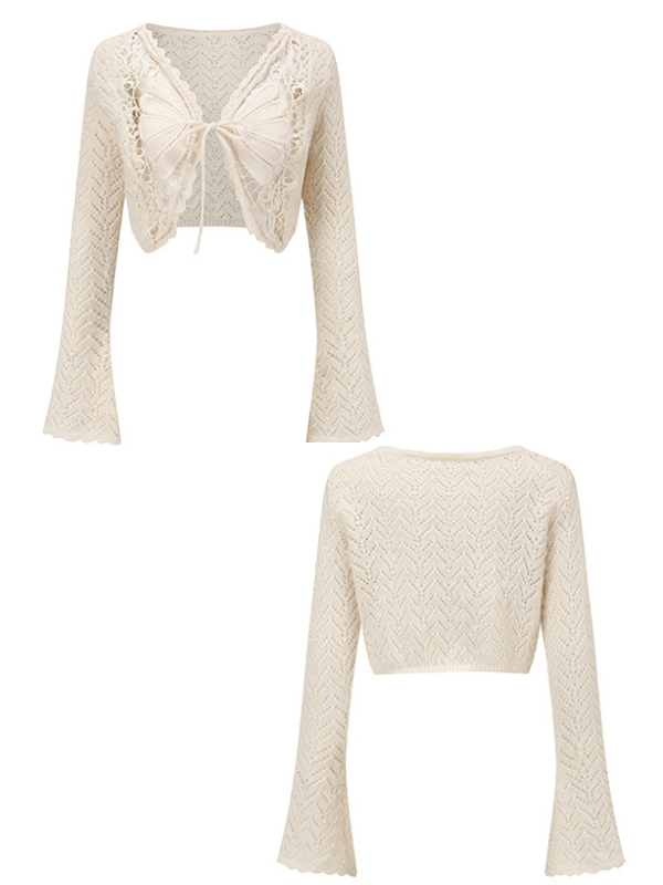 Vintage Butterfly Lace Knit Cardigan