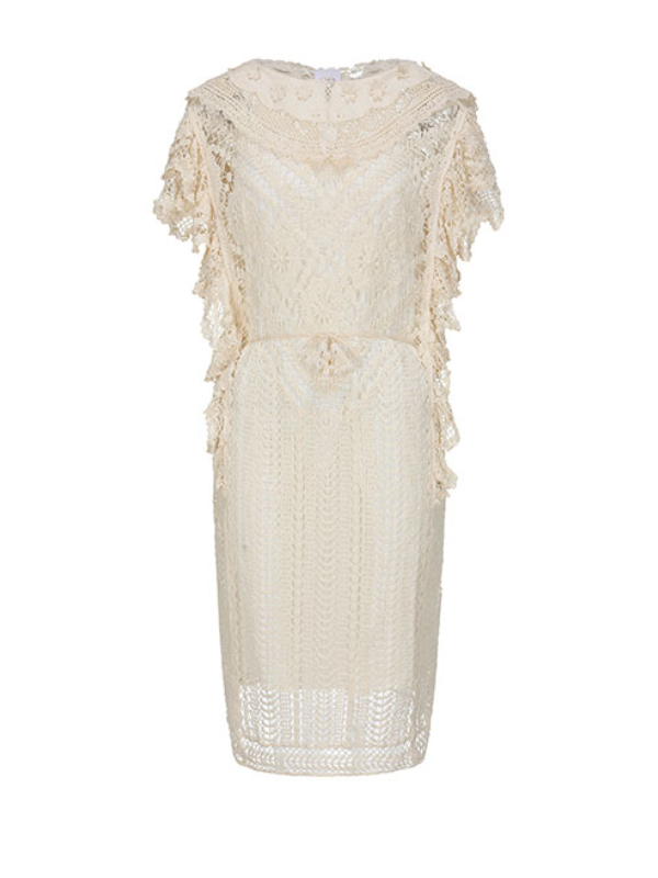 Victorian Grace Ivory Midi Dress